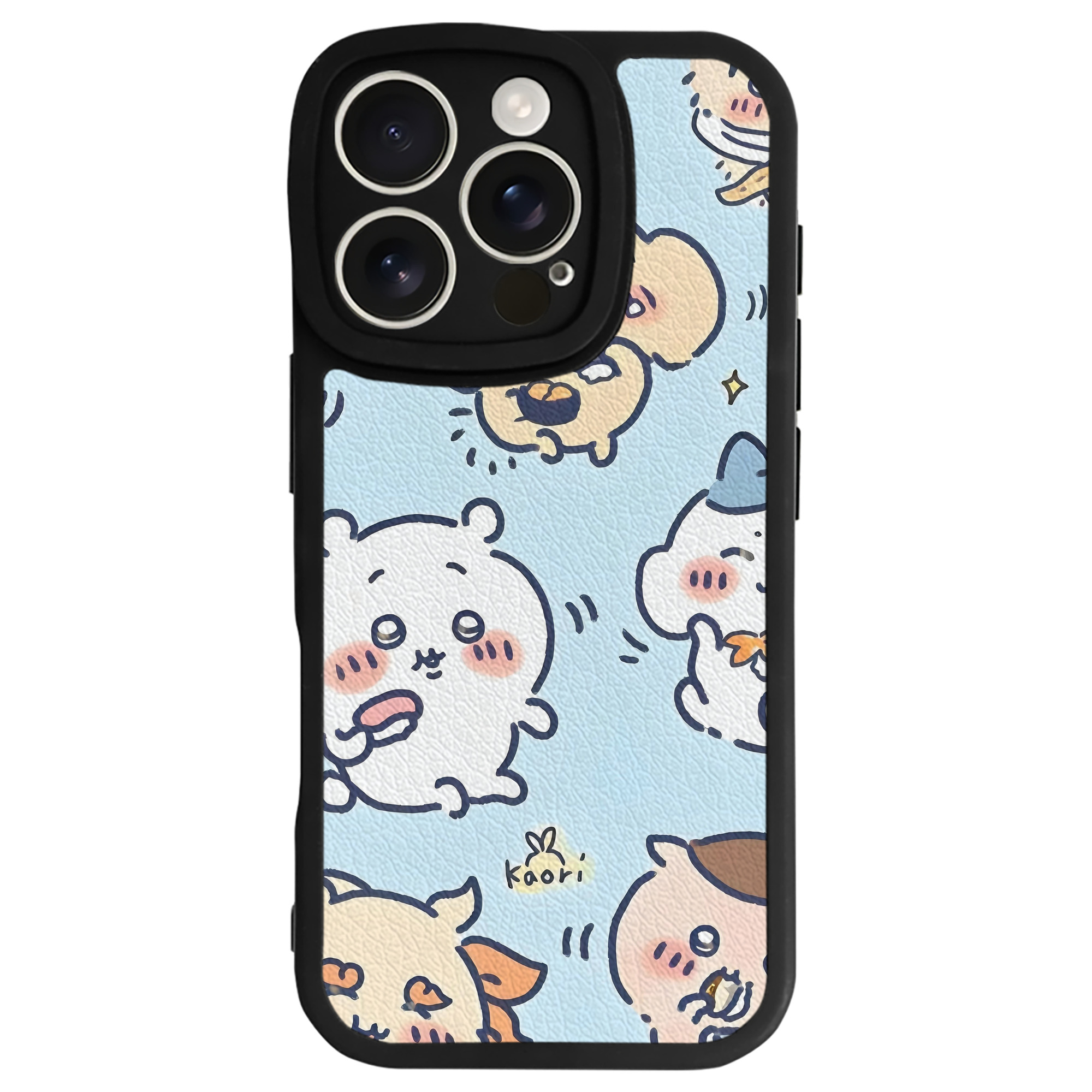 （画像用） ちいかわ Chii-kawa 【iPhone 16シリーズ対応】シリコンスマホケース（レザー調） 材質：シリコン